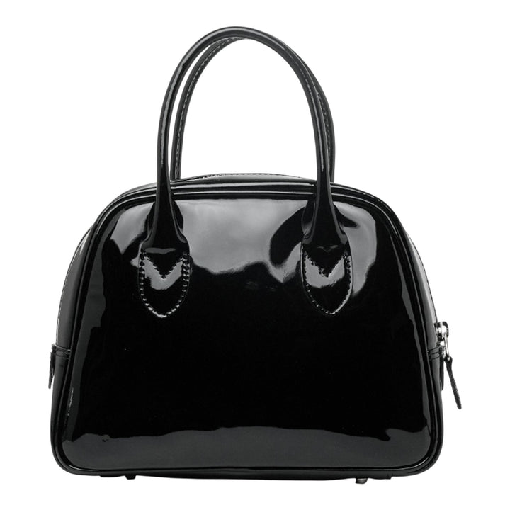 Club21 - COMME des GARCONS - Top Handle Patent Trapezoid Extra Small - TOP HANDLE - Black