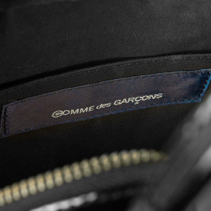 Club21 - COMME des GARCONS - Top Handle Patent Trapezoid Extra Small - TOP HANDLE - Black