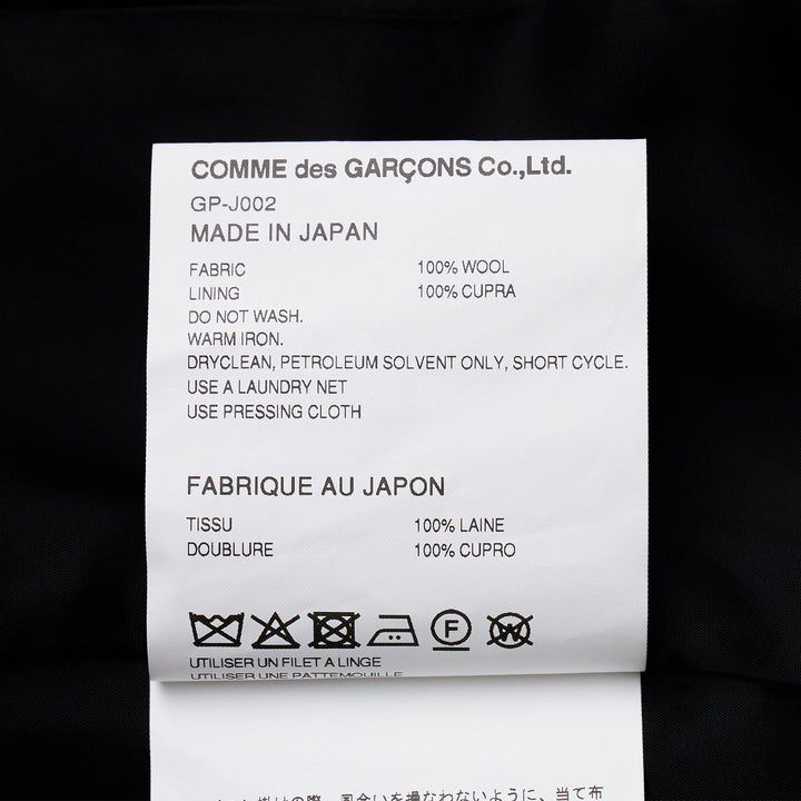 Club21 - COMME des GARCONS - Wool Houndstooth Cutting Out Jacket - JACKETS - Black