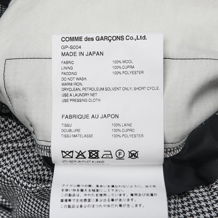 Club21 - COMME des GARCONS - Wool Houndstooth Large Gathered Skirt - SKIRTS - Black