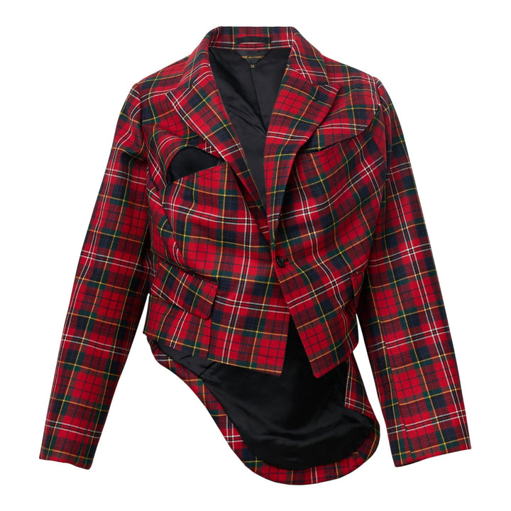 Club21 - COMME des GARCONS - Wool Tartan Check 1 Pattern Jacket - JACKETS - Red