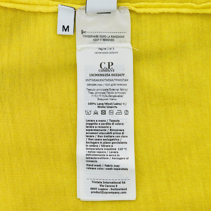 Club21 - C.P. Company - Merino Wool Half Zip Sweater - SWEATERS - Yellow