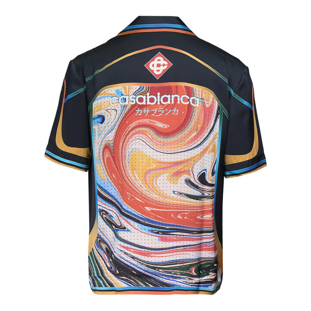 Club21 - Casablanca - Cuban Collar Short Sleeve Shirt - SHIRTS - Black