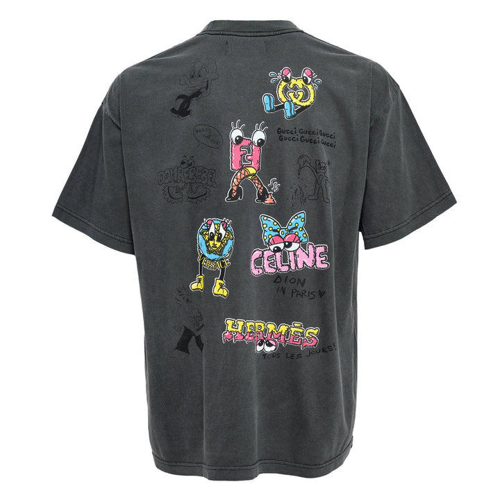 Club21 - DOMREBEL - Luxury Sketch T-Shirt - TEES - Black