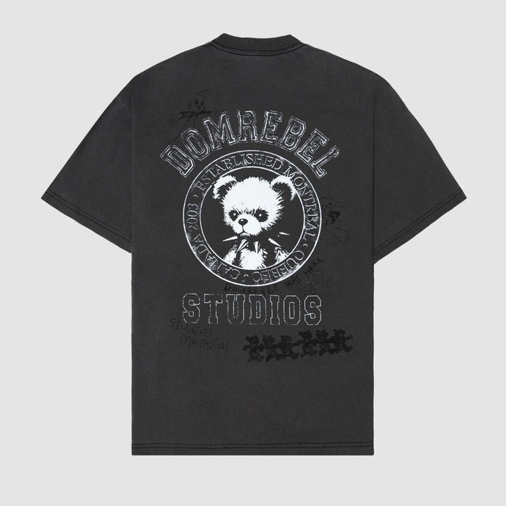 Club21 - DOMREBEL - Varsity Bear T-Shirt - TEES - Black