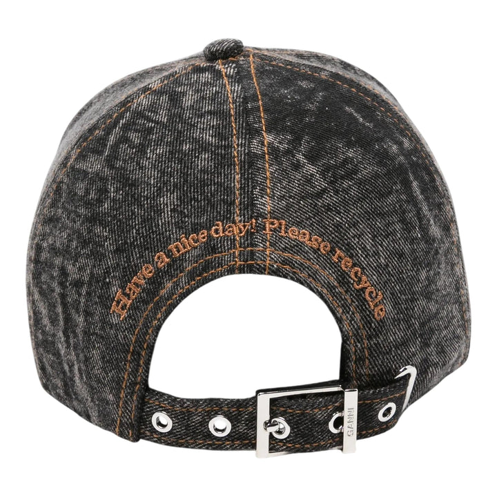 Club21 - GANNI - Denim Cotton Washed Cap - HATS - Black