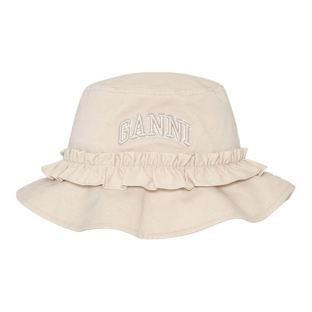 Club21 - GANNI - Washed Cotton Canvas Bucket Hat - HATS - Off-White