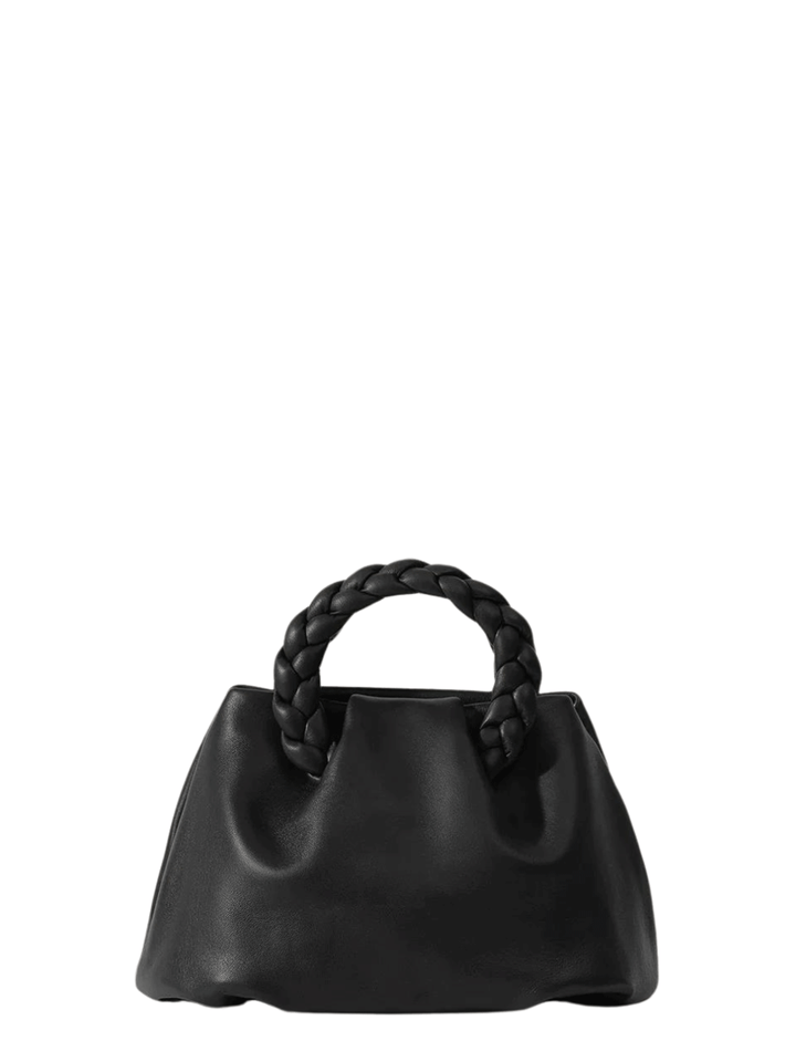 HEREU-Bombon-M-Braided-Handle-Pleated-Top-Handle-Bag-Black-1