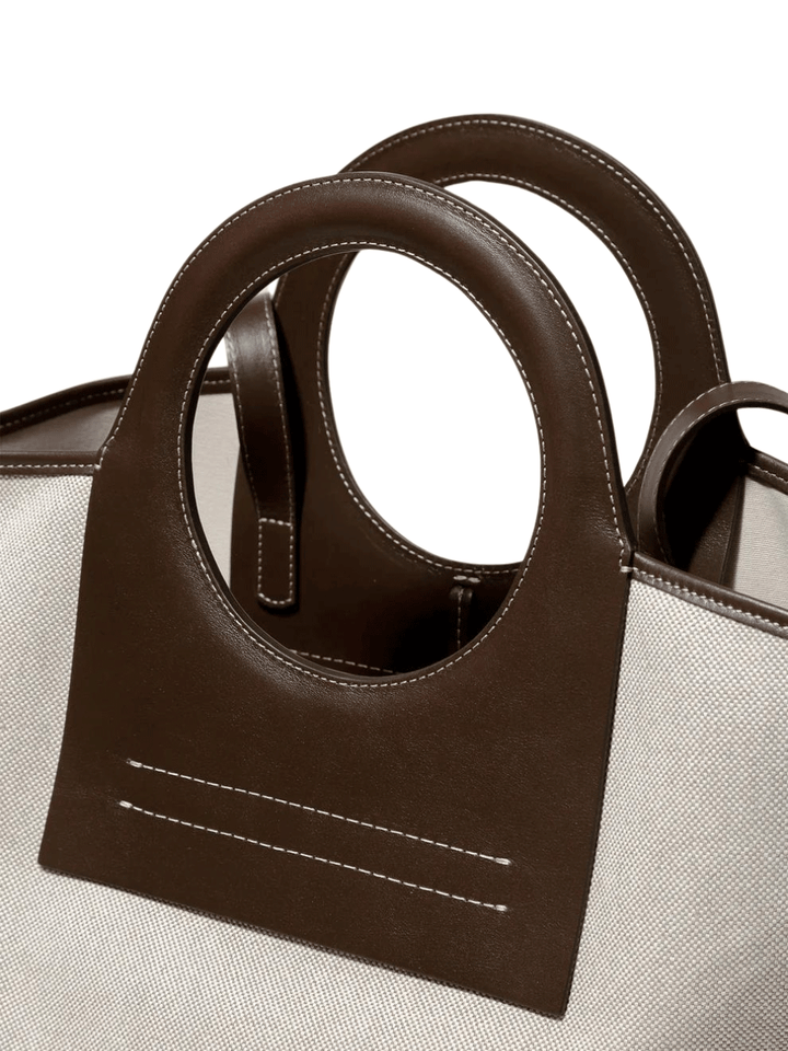 HEREU-Cala-S-Leather-Trimmed-Canvas-Tote-Beige-2
