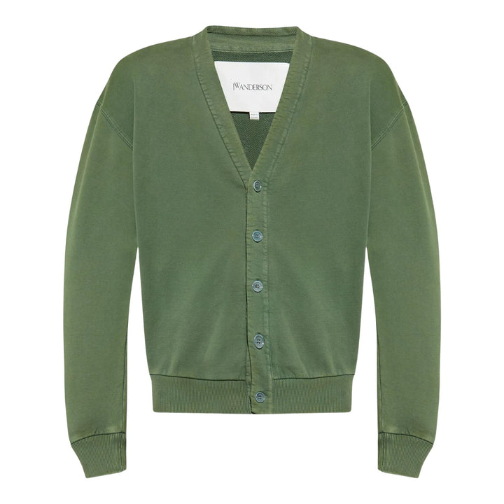 Club21 - JW Anderson - Garment Dye V Neck Cardigan - CARDIGANS - Green
