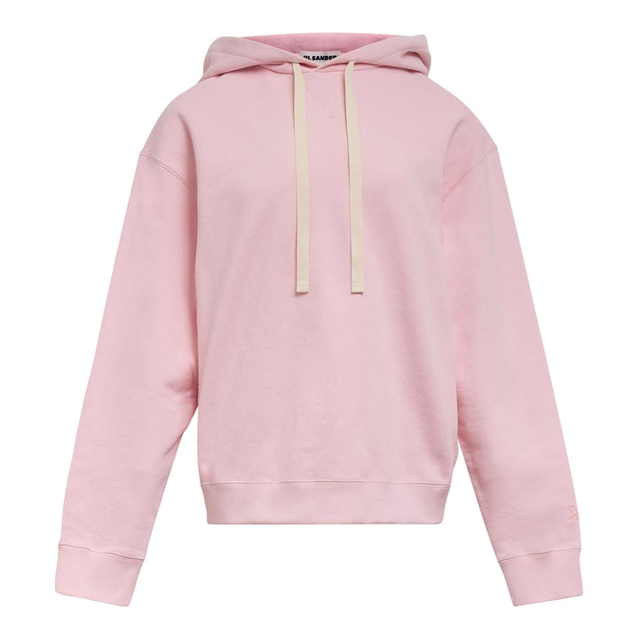 Club21 - Jil Sander - Cotton Terry Hooded Sweatshirt - SWEATSHIRTS - Pink