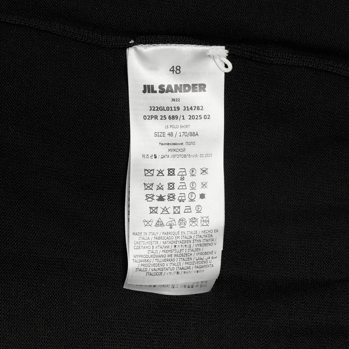 Club21 - Jil Sander - Lightweight Wool Polo Sweater - POLOS - Black