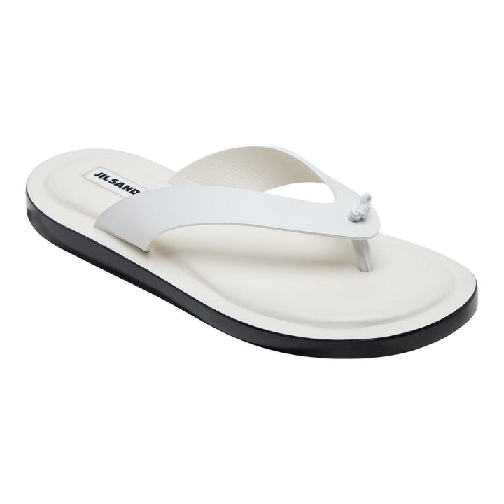 Club21 - Jil Sander - Semi-Shiny Calf Leather Slipper - FLAT SANDALS - White