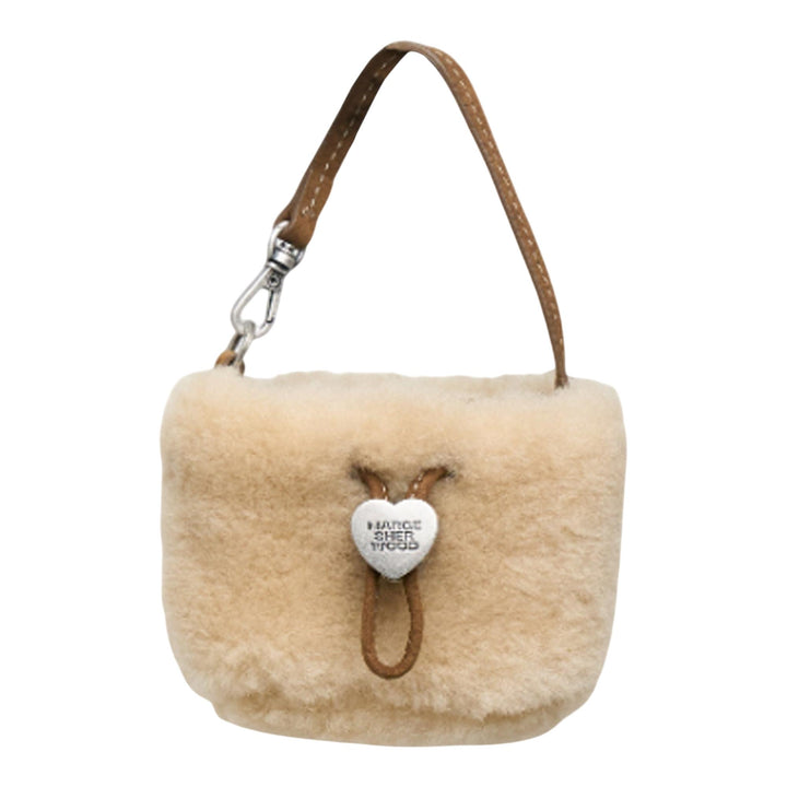 Club21 - MARGESHERWOOD - Shearing Drawstring Pouch - POUCHES - Beige