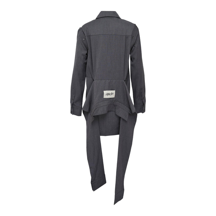 Club21 - MMAM - Convertible High-Neck Tie Detail Blouson - BLOUSON - Grey