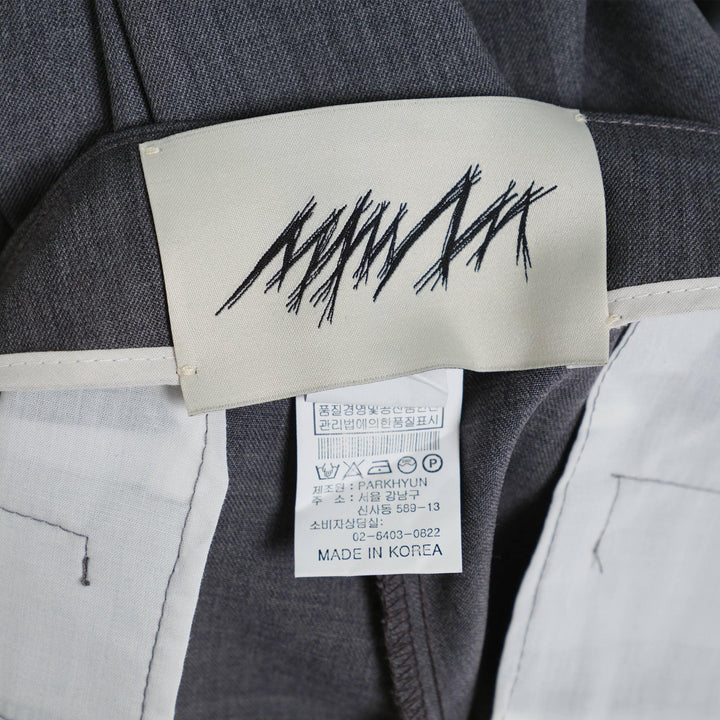 Club21 - MMAM - Wide Leg Pleated Wool Trousers - PANTS - Grey