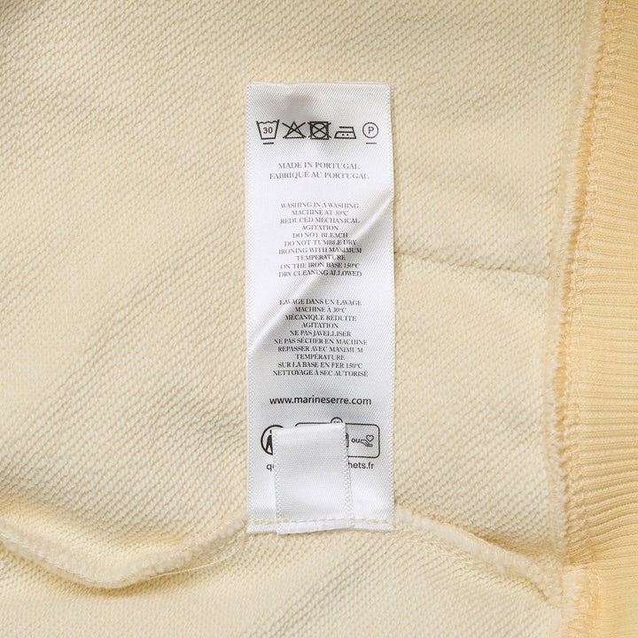 Club21 - Marine Serre - Faded Moon Fleece Zipped Hoodie - SWEATSHIRTS - Yellow