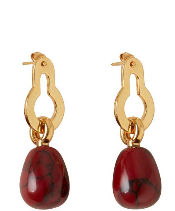 Amberley 巴洛克樹脂耳環(蘭開斯特紅)