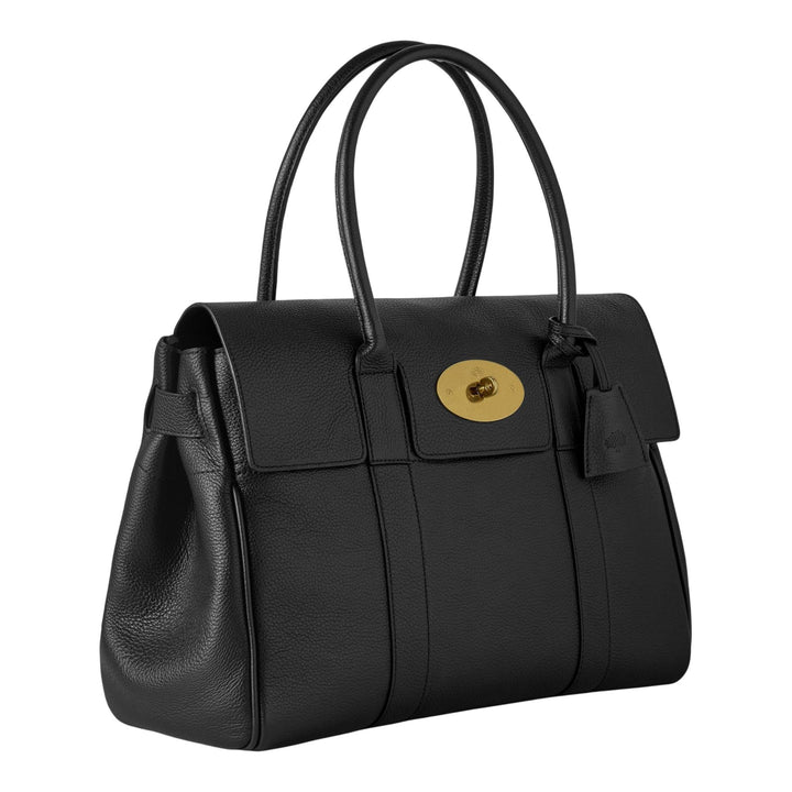 Club21 - Mulberry - Bayswater Black & Brass Small Classic Grain - MEDIUM SHOULDER BAGS - Multi