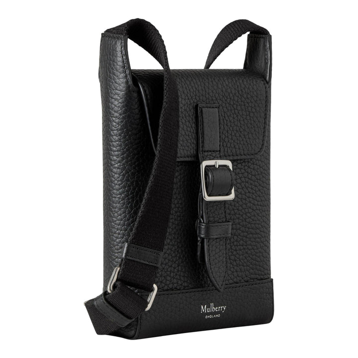 Club21 - Mulberry - Chiltern Phone Pouch Black Small Classic Grain - POUCHES - Black