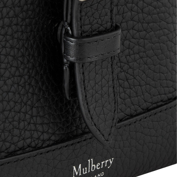 Club21 - Mulberry - Chiltern Phone Pouch Black Small Classic Grain - POUCHES - Black