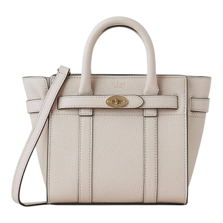 Club21 - Mulberry - Micro Zipped Bayswater Chalk Small Classic Grain - MINI BAGS - Cream