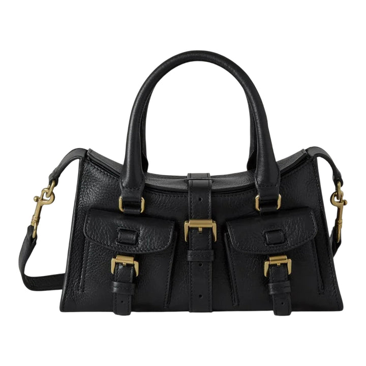 Club21 - Mulberry - Mini Roxanne Black High Shine Leather - MINI SHOULDER BAGS - Black