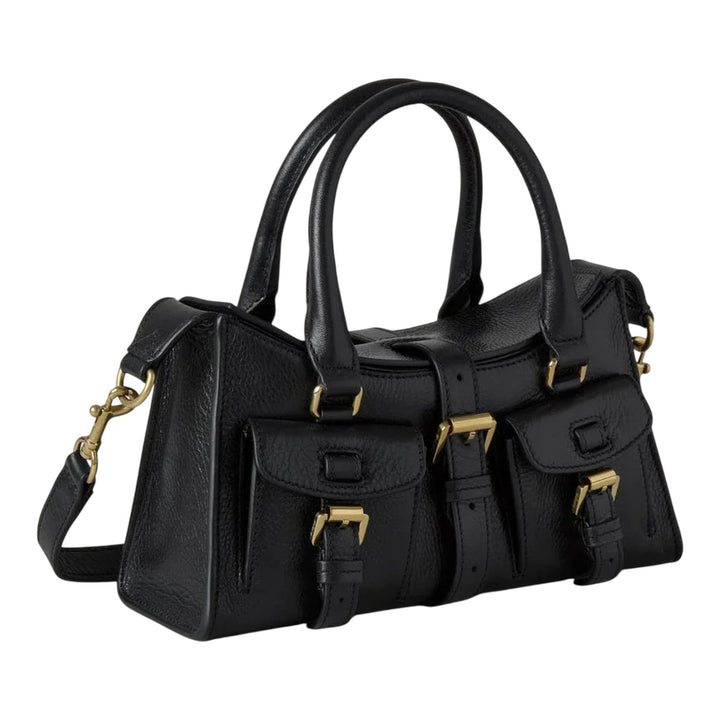 Club21 - Mulberry - Mini Roxanne Black High Shine Leather - MINI SHOULDER BAGS - Black