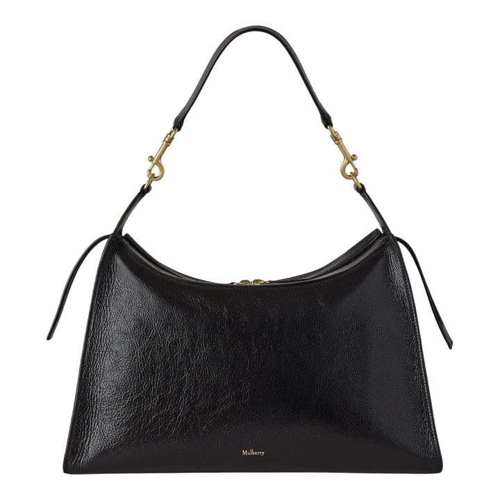 Club21 - Mulberry - Roxanne Shoulder Bag Black High Shine Leather - MEDIUM SHOULDER BAGS - Black