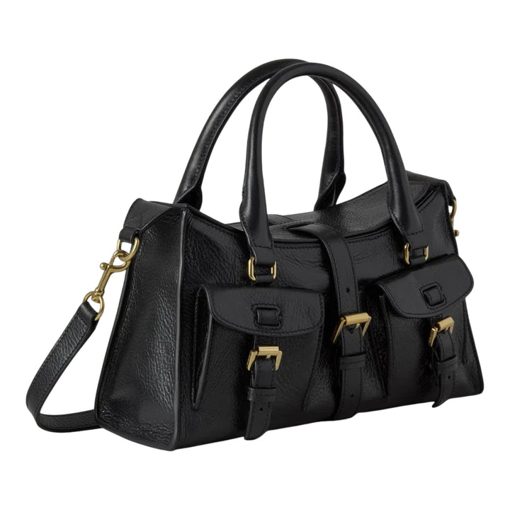 Club21 - Mulberry - Small Roxanne High Shine Leather - SMALL SHOULDER BAGS - Black