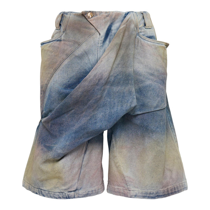 Club21 - NAMESAKE - Natron Cross Jean Shorts - SHORTS - Blue