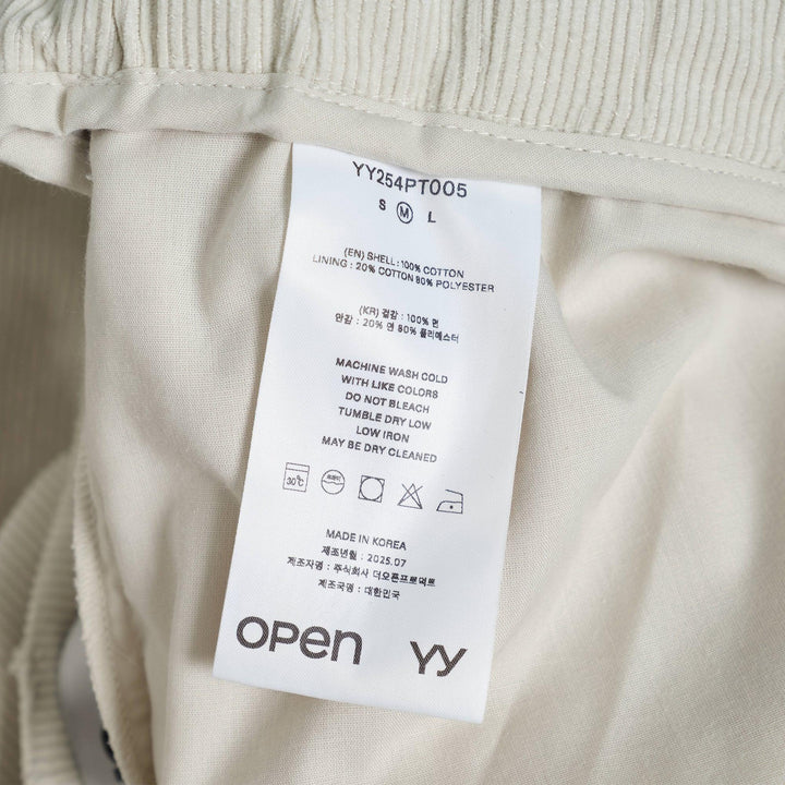Club21 - OPEN YY - Corduroy Full Gather Pants - PANTS - White
