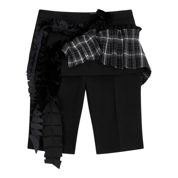 Club21 - OPEN YY - Pleats Layered Bermuda Shorts - SHORTS - Black