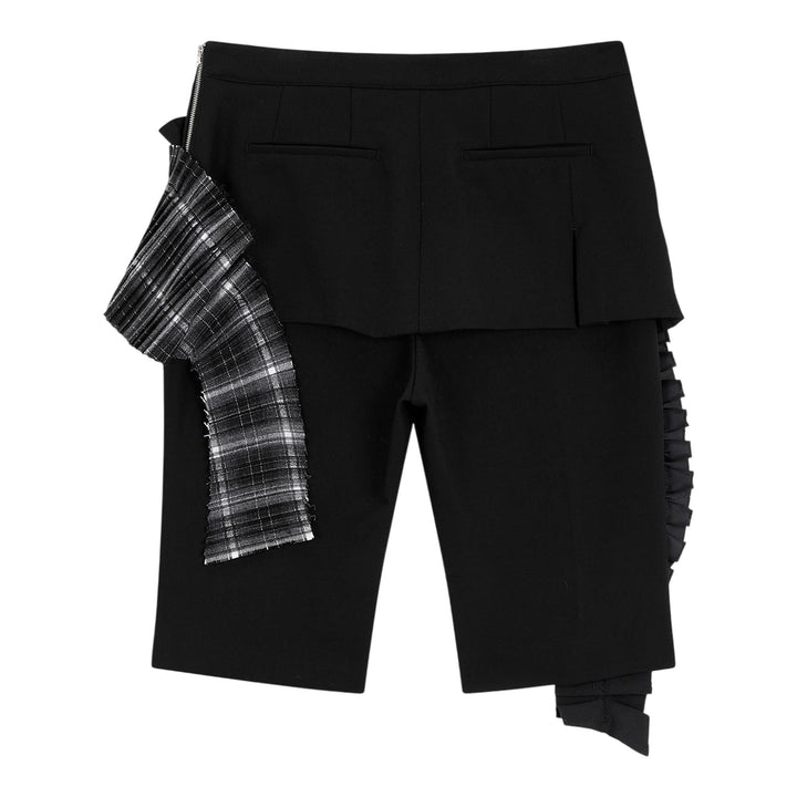 Club21 - OPEN YY - Pleats Layered Bermuda Shorts - SHORTS - Black