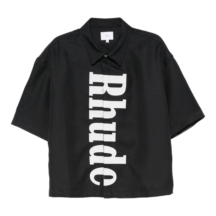 Club21 - RHUDE - Center Logo Button Up Shirt - SHIRTS - Black