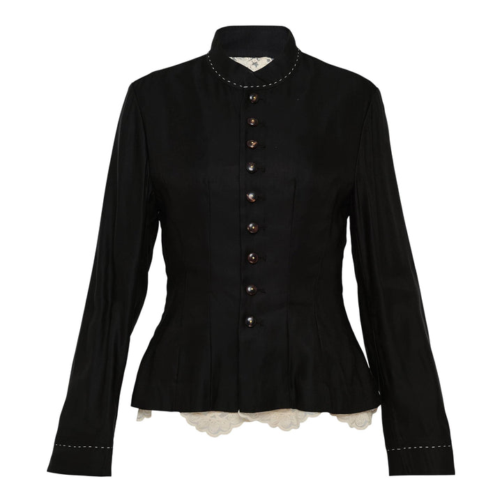 Club21 - Renli Su - Linen Tiered Trousers - JACKETS - Black