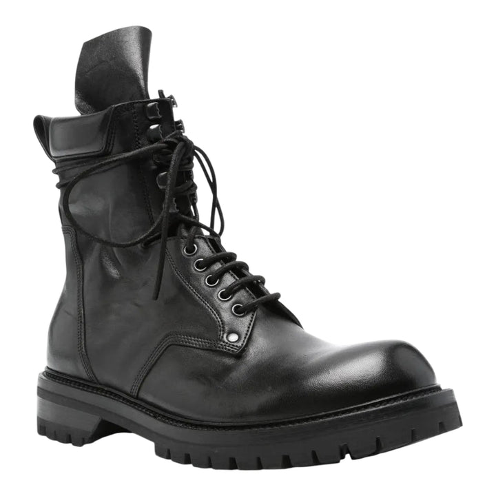 Club21 - Rick Owens - Army Low Boot Waxy Goat Leather - BOOTS - Black