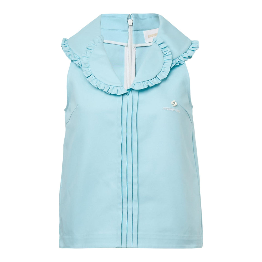 Club21 - SHUSHU/TONG - Double Collar Sleeveless Top - WOVEN TOPS - Light Blue