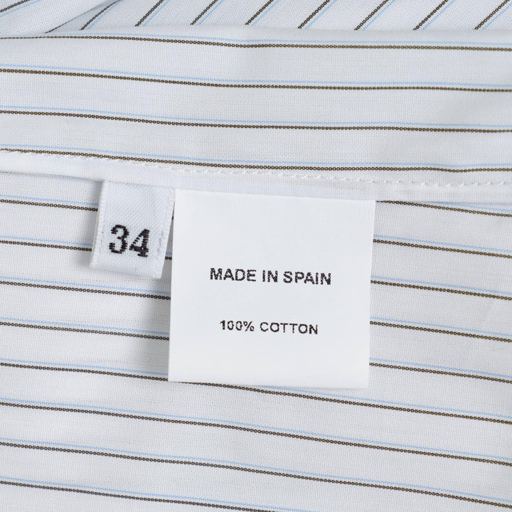 Club21 - SONIA CARRASCO - Cut Collar Shirt Pinstripe - BLOUSES - White