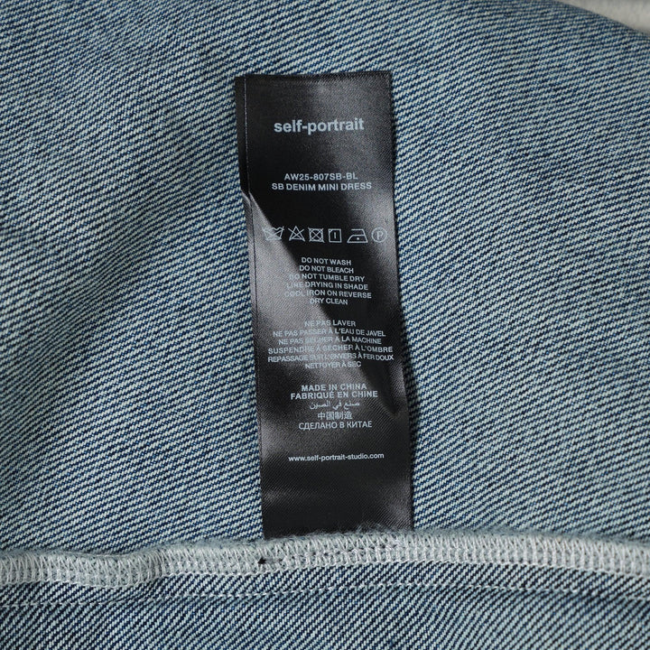 Club21 - Self-Portrait - Belted Denim Mini Dress - DENIM DRESSES - Blue