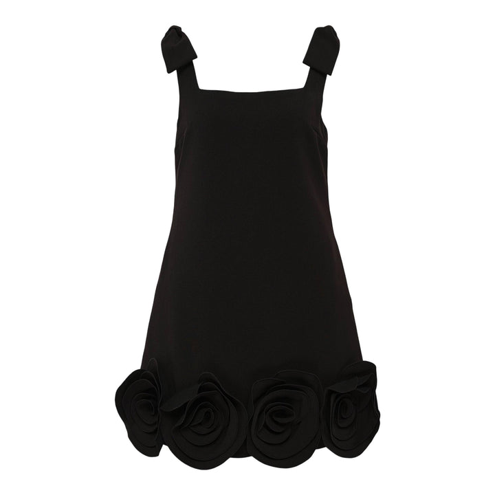 Club21 - Self-Portrait - Black Crepe 3D Flower Mini Dress - WOVEN DRESSES - Black