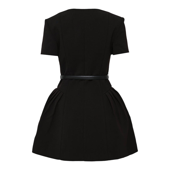 Club21 - Self-Portrait - Black Crepe Short Sleeve Mini Dress - WOVEN DRESSES - Black