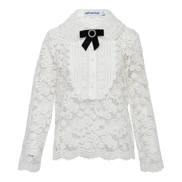 Club21 - Self-Portrait - White Lace Blouse - WOVEN TOPS - White