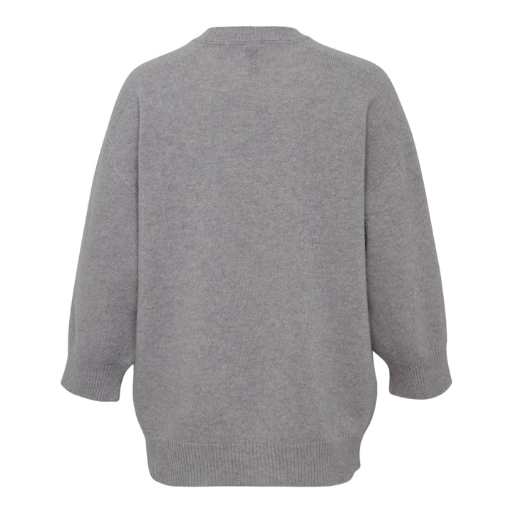 Club21 - Sofie D'Hoore - Oversized 3/4 Sleeve Top - KNIT TOPS - Light Grey