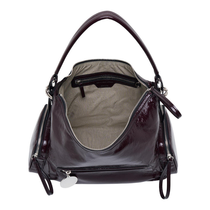 Club21 - Stella McCartney - Dartmoor Shoulder Bag Cracked - HANDBAGS - Maroon