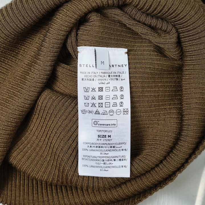 Club21 - Stella McCartney - Light Rib Wool Top - KNIT TOPS - Olive