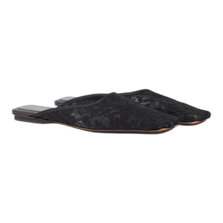 Club21 - Stella McCartney - Slipper Lace On Mesh - FLAT SANDALS - Black