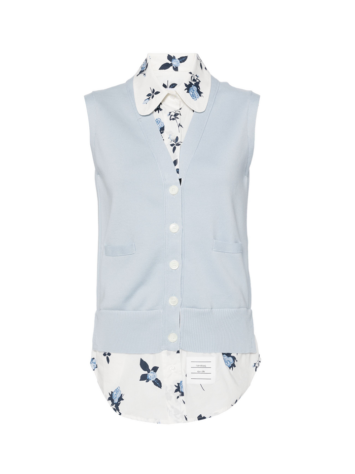 THOM_BROWNE_Milano_Stitch_Rose_Floral_Vest_Lightblue