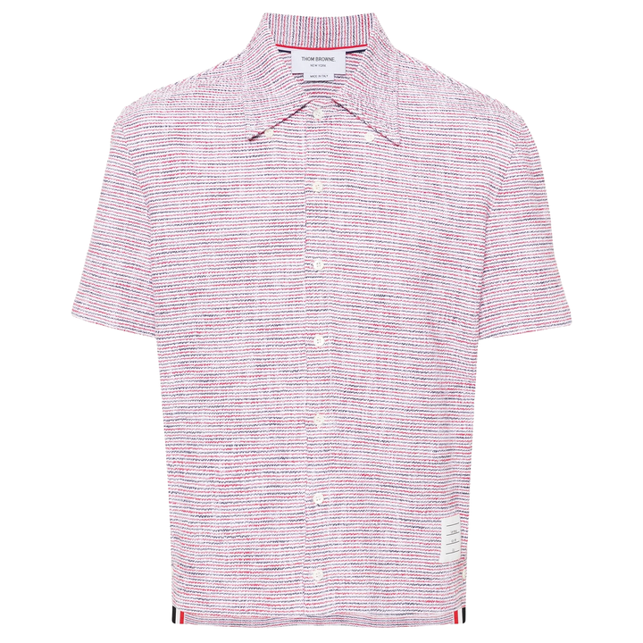 Cotton Tweed Short Sleeve Shirt Men