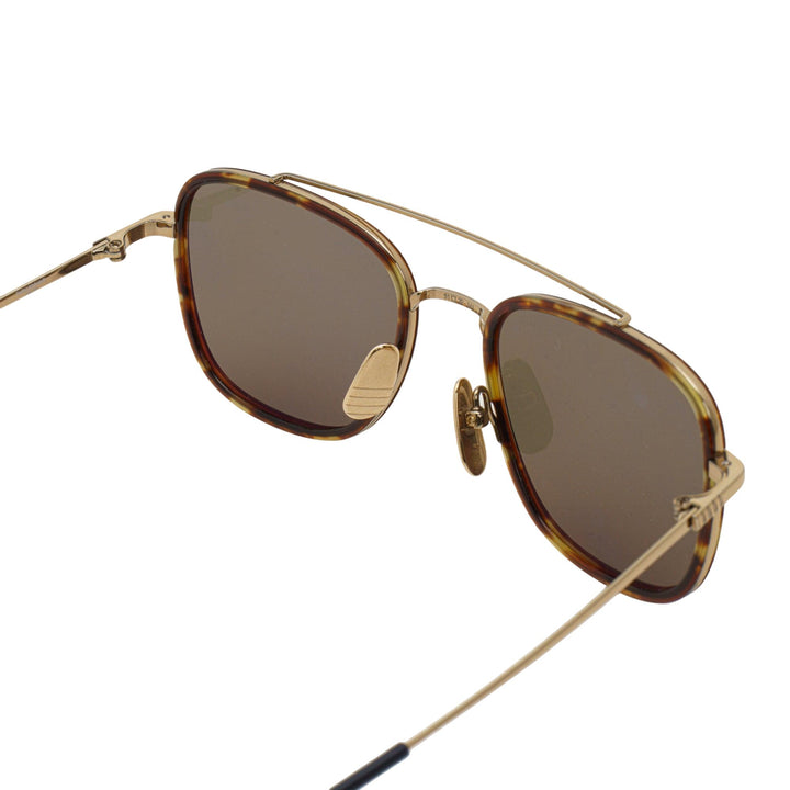Club21 - Thom Browne - Acetate And Titanium Rectangular Aviator Sunglasses Unisex - EYEWEAR - Brown